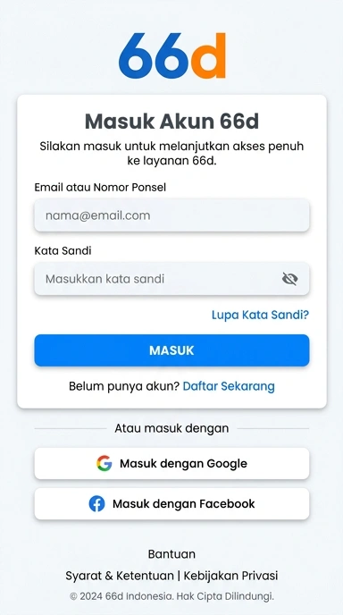 Tampilan halaman login 66d