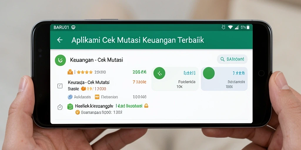Tampilan antarmuka aplikasi Cek Mutasi BARU01 yang menarik dan informatif.