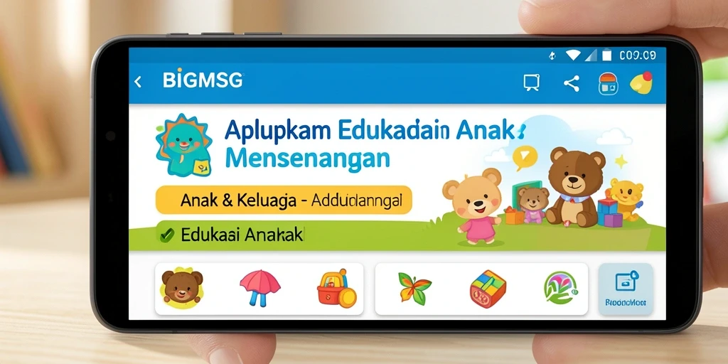 Antarmuka aplikasi BIGMSG yang interaktif dan edukatif.