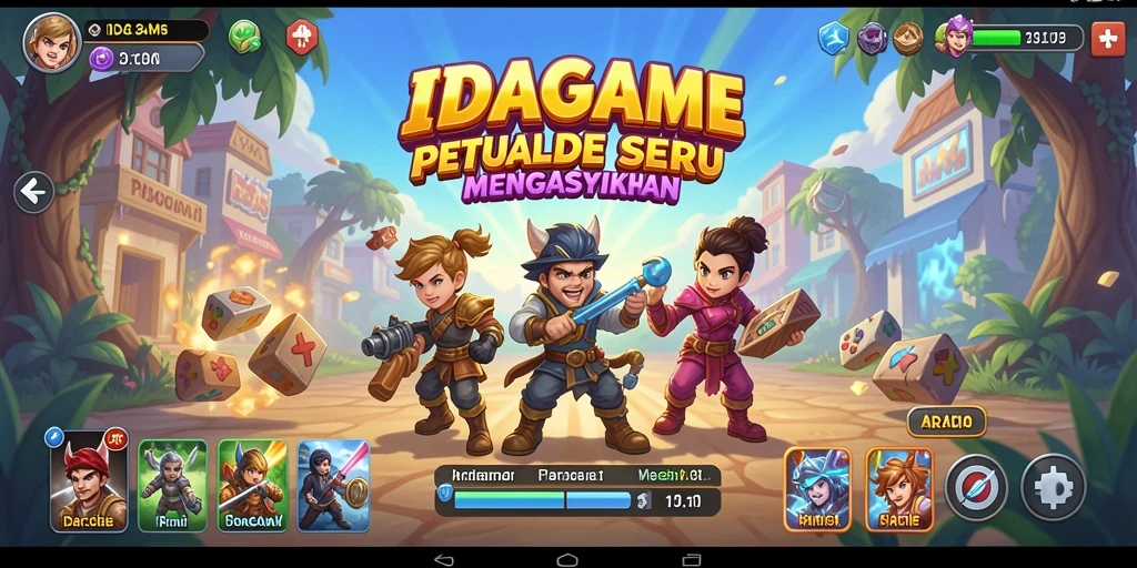 Tampilan antarmuka IDAGAME yang interaktif dan menarik.