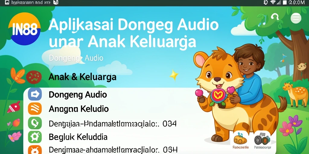 Antarmuka aplikasi IN88 yang menarik dan mudah digunakan untuk dongeng audio.