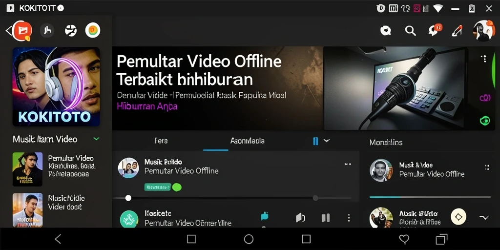 Tampilan antarmuka Pemutar Video Offline KOKITOTO yang menarik dan fungsional.